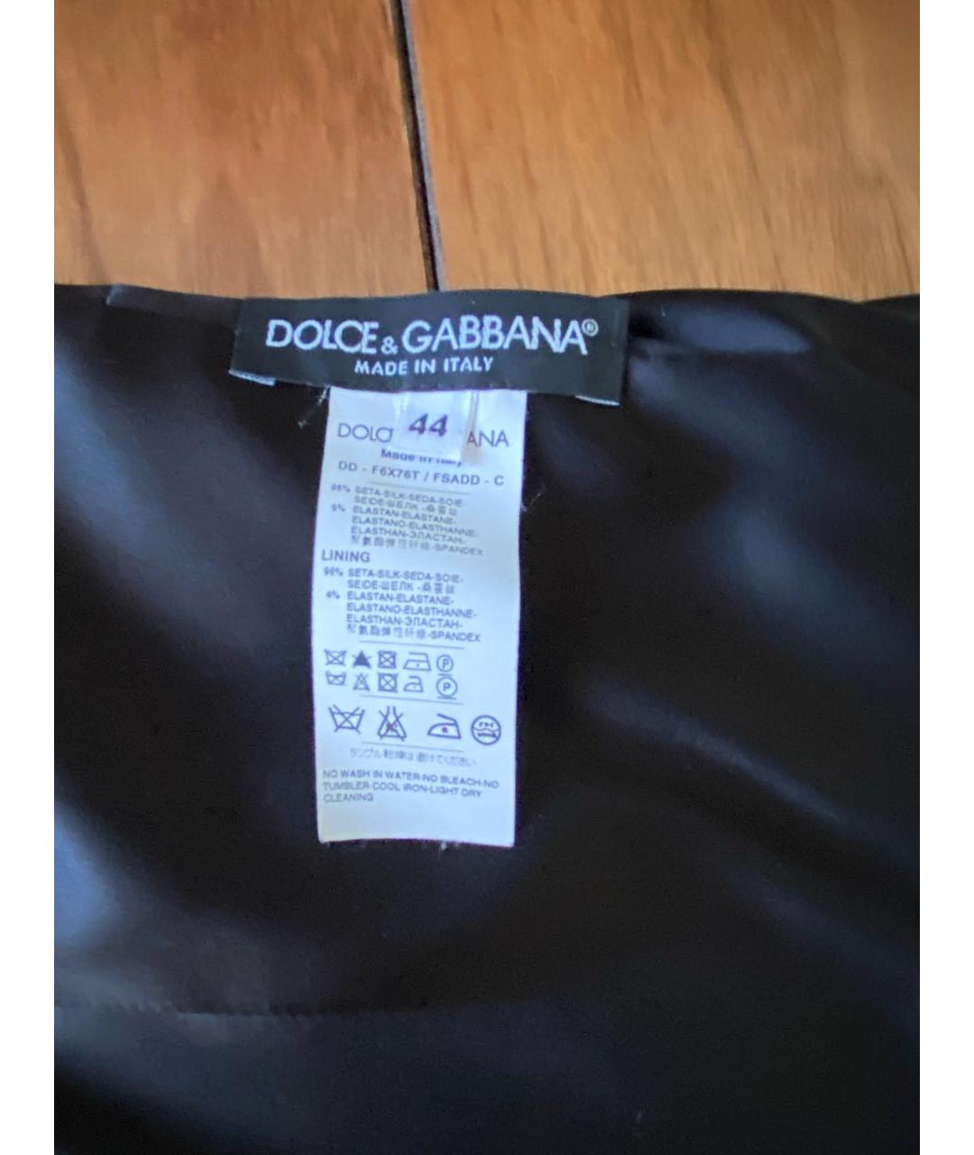DOLCE&GABBANA Мульти шелковое платье, фото 8
