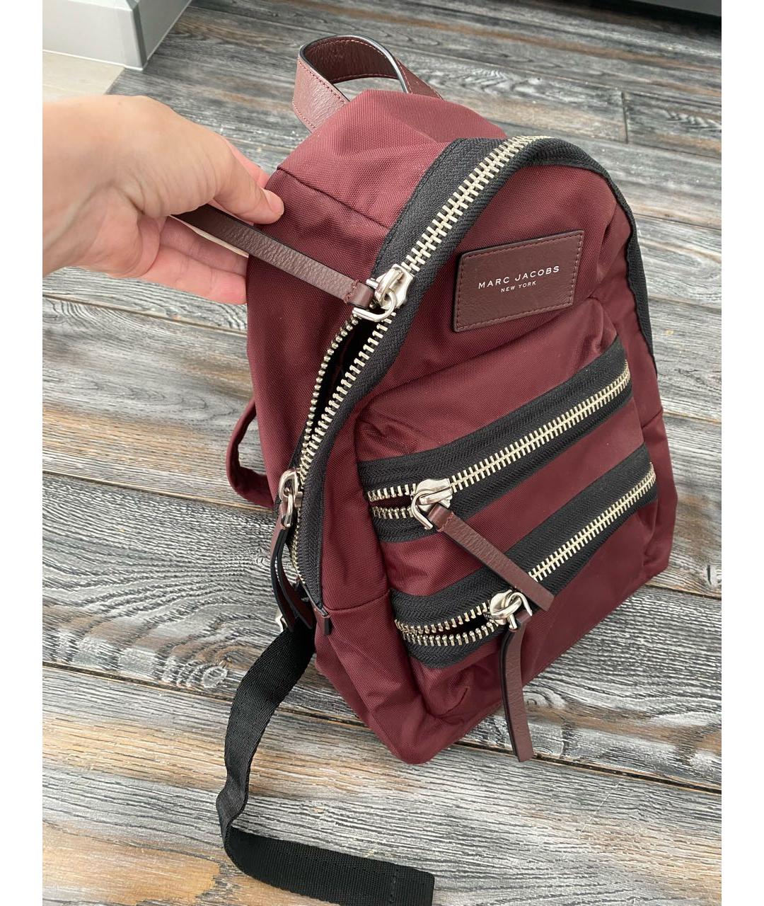 MARC JACOBS Бордовый тканевый рюкзак, фото 2