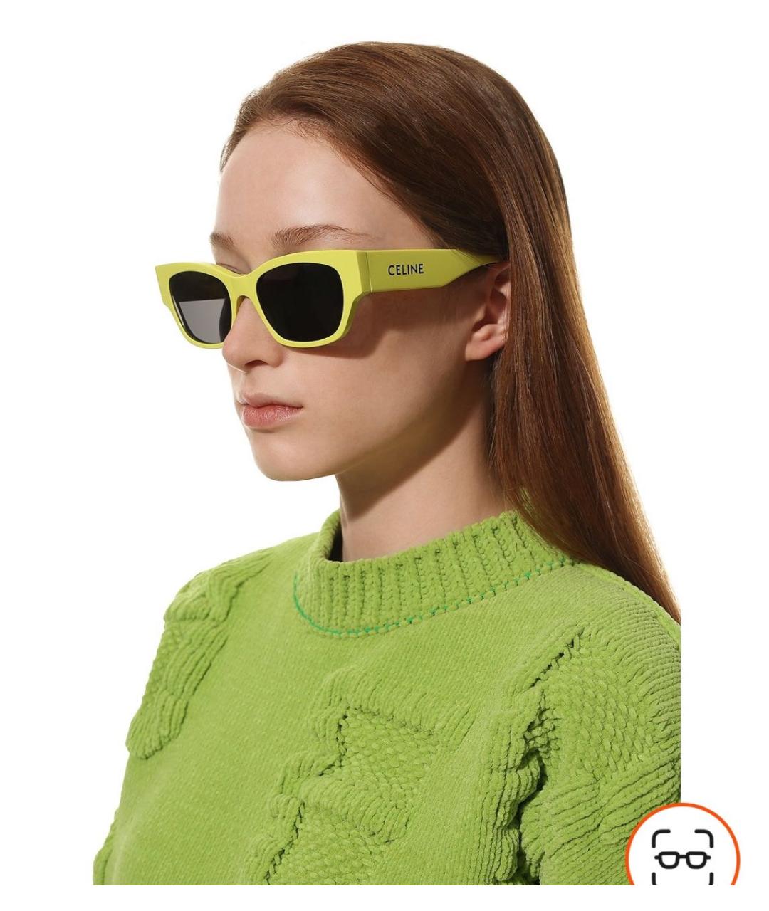 CELINE Желтые солнцезащитные очки, фото 6