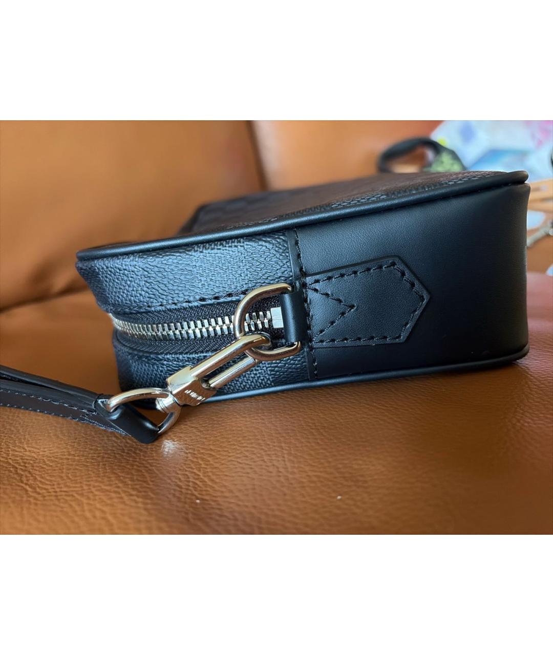 LOUIS VUITTON Серая сумка тоут из искусственной кожи, фото 4