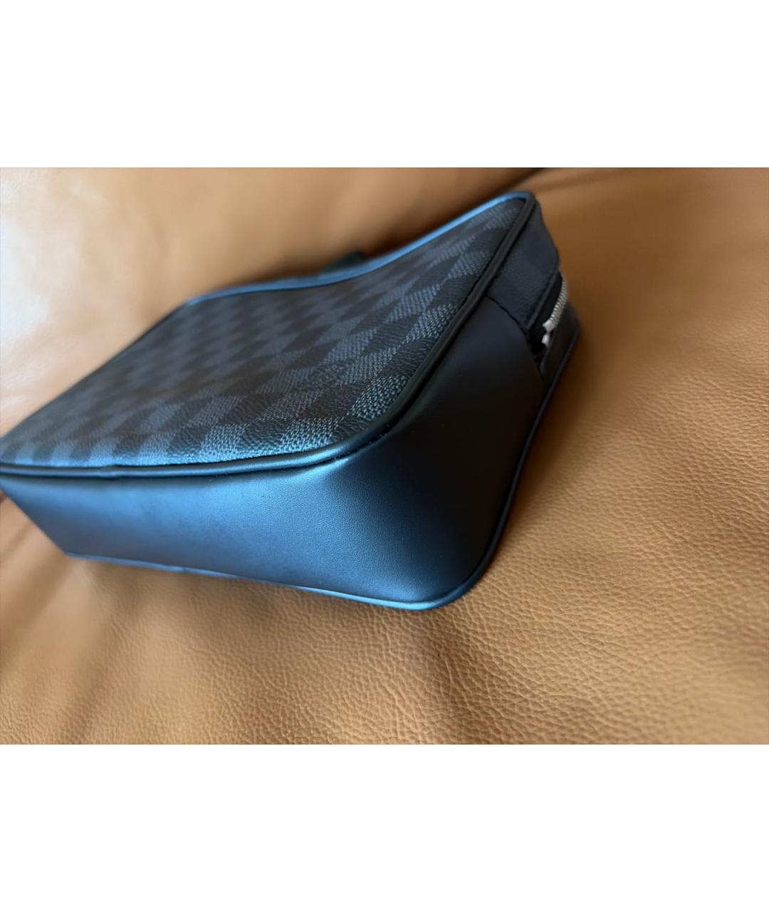 LOUIS VUITTON Серая сумка тоут из искусственной кожи, фото 8
