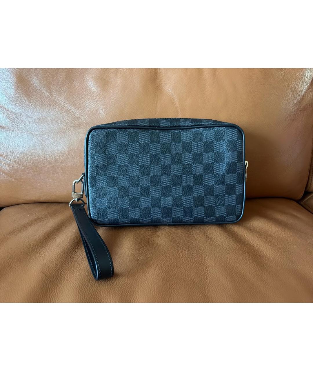 LOUIS VUITTON Серая сумка тоут из искусственной кожи, фото 2