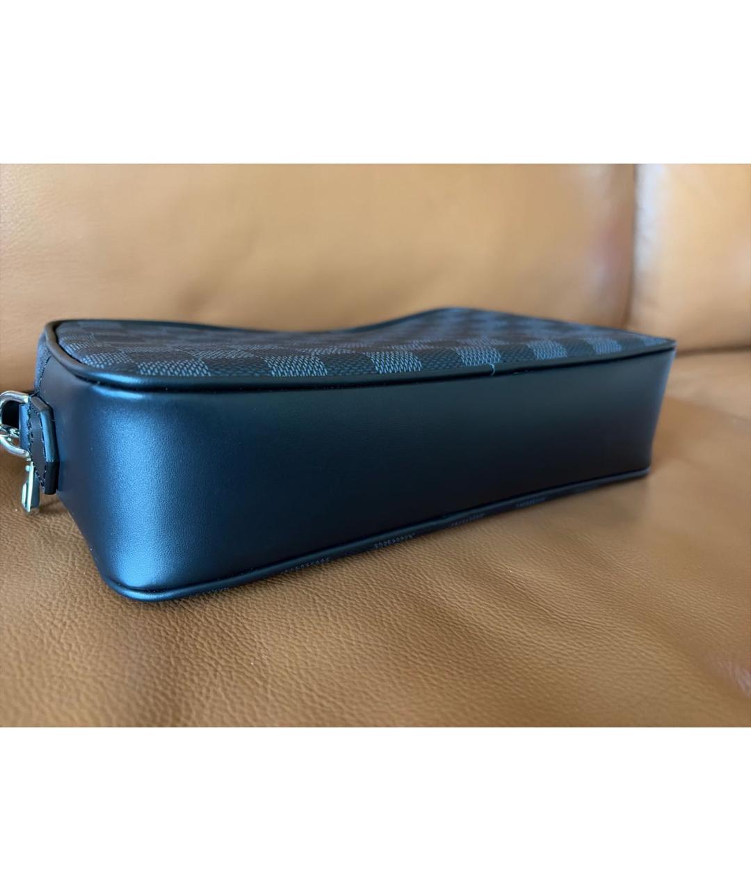 LOUIS VUITTON Серая сумка тоут из искусственной кожи, фото 7