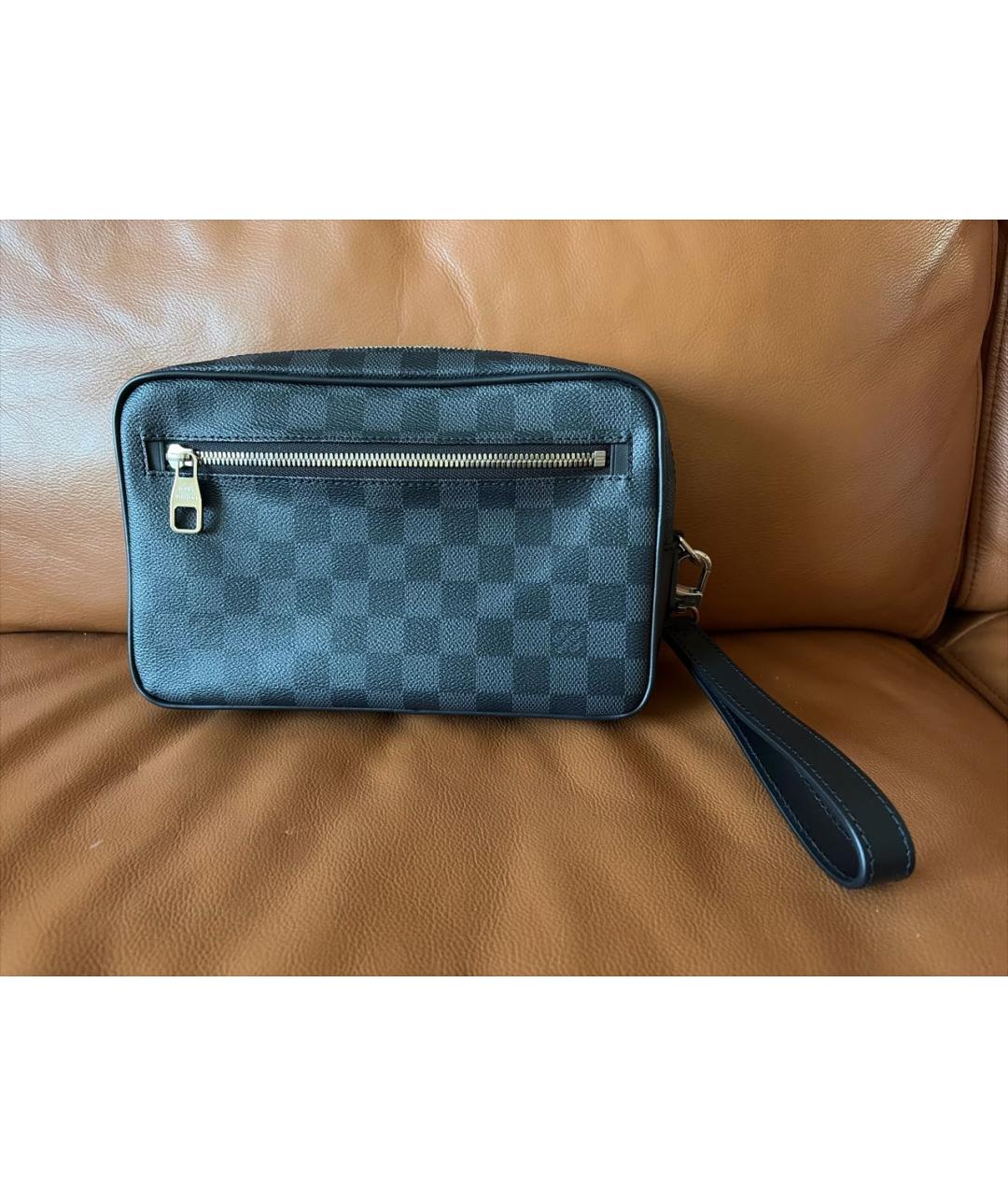 LOUIS VUITTON Серая сумка тоут из искусственной кожи, фото 9