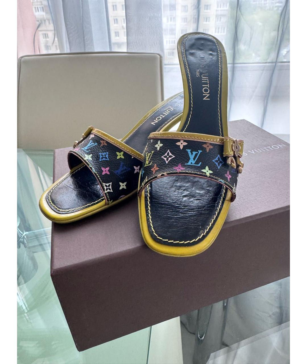 LOUIS VUITTON Мульти кожаные мюли, фото 8