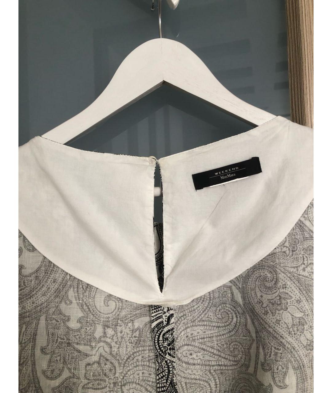 'S MAX MARA Мульти льняное повседневное платье, фото 3
