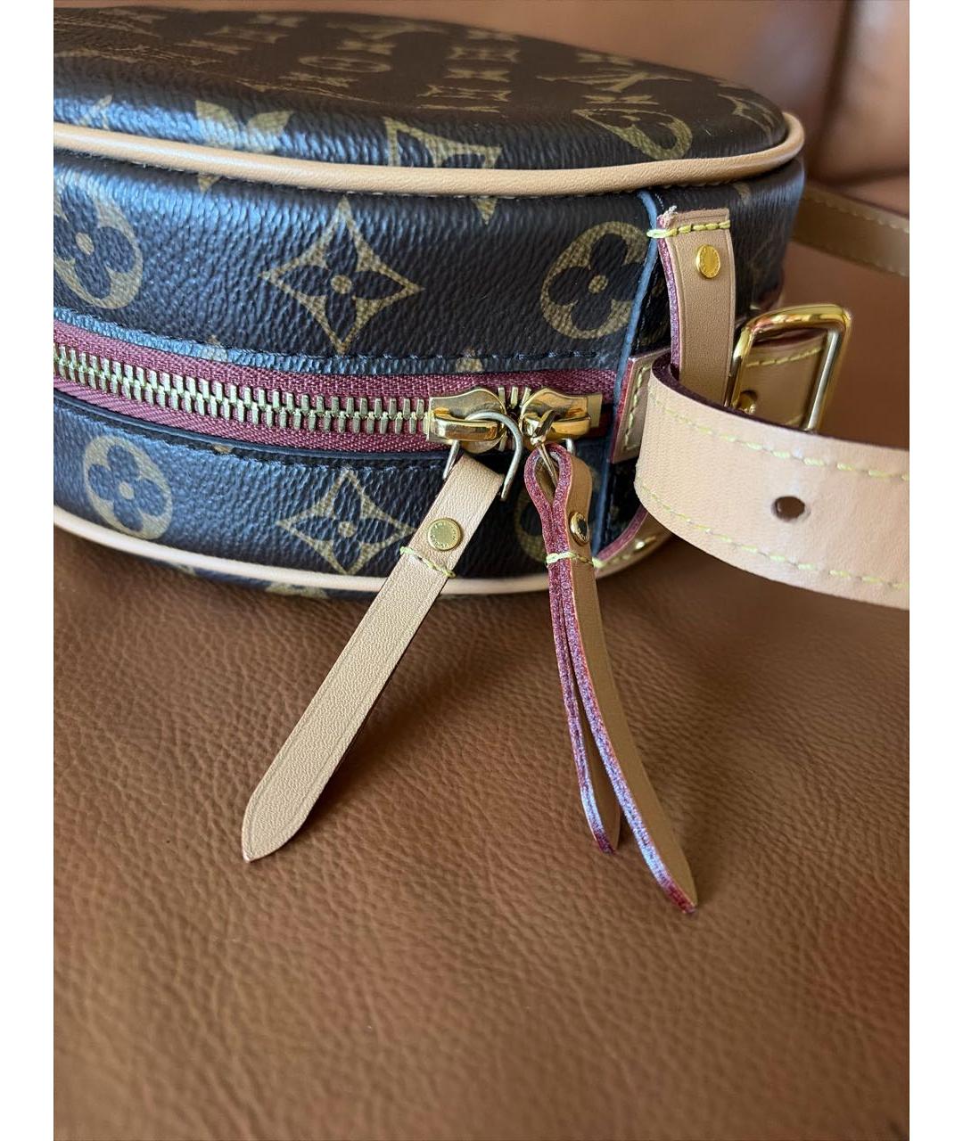 LOUIS VUITTON Коричневая сумка через плечо из искусственной кожи, фото 3