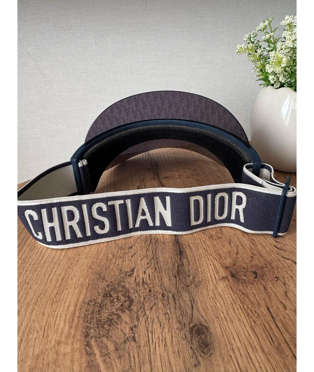 CHRISTIAN DIOR Синие пластиковые солнцезащитные очки, фото 3