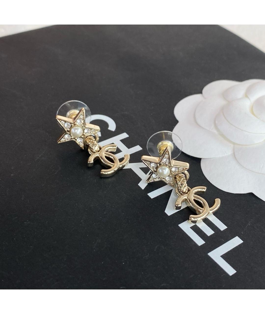 CHANEL Золотые серьги, фото 4