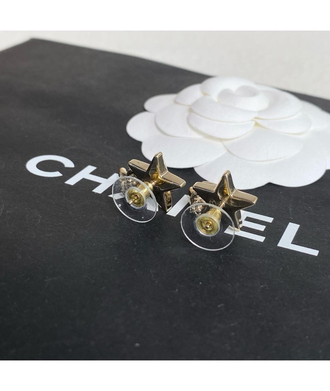 CHANEL Золотые серьги, фото 3