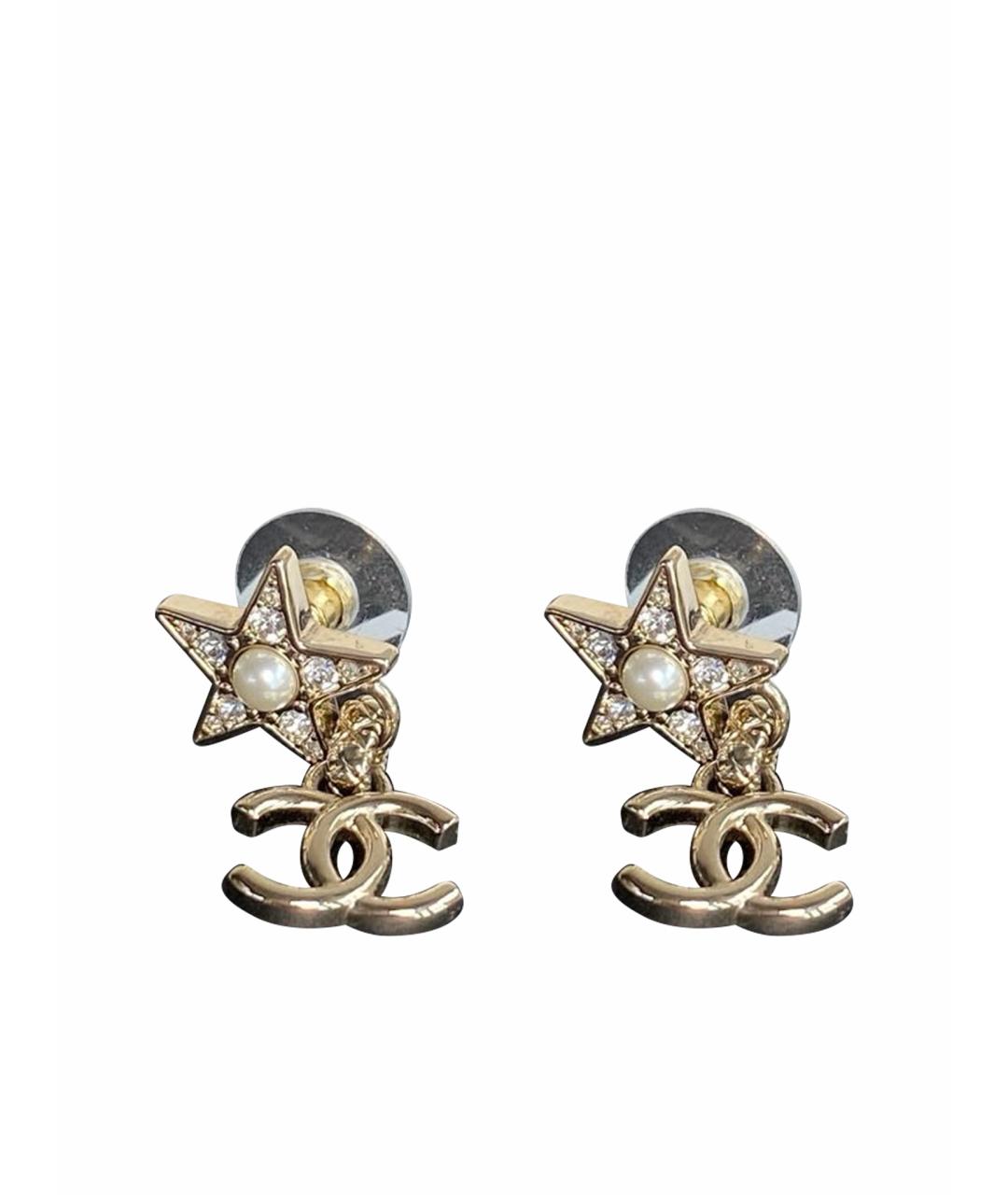 CHANEL Золотые серьги, фото 1
