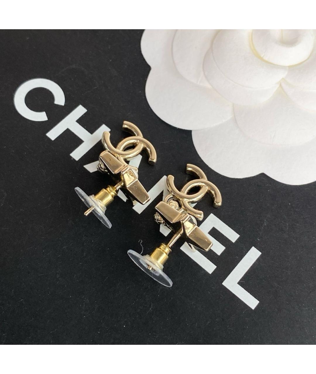 CHANEL Золотые серьги, фото 2