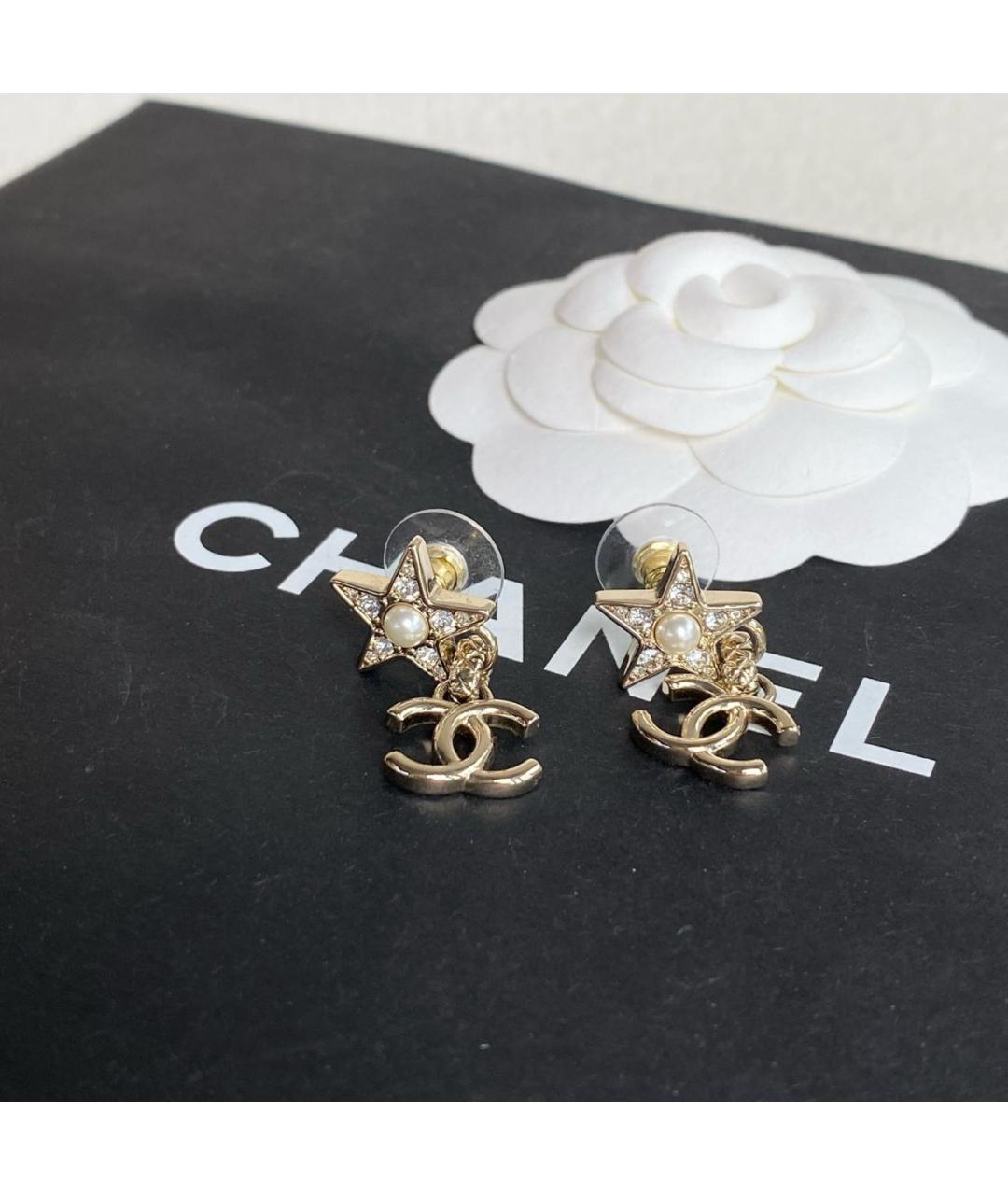 CHANEL Золотые серьги, фото 7