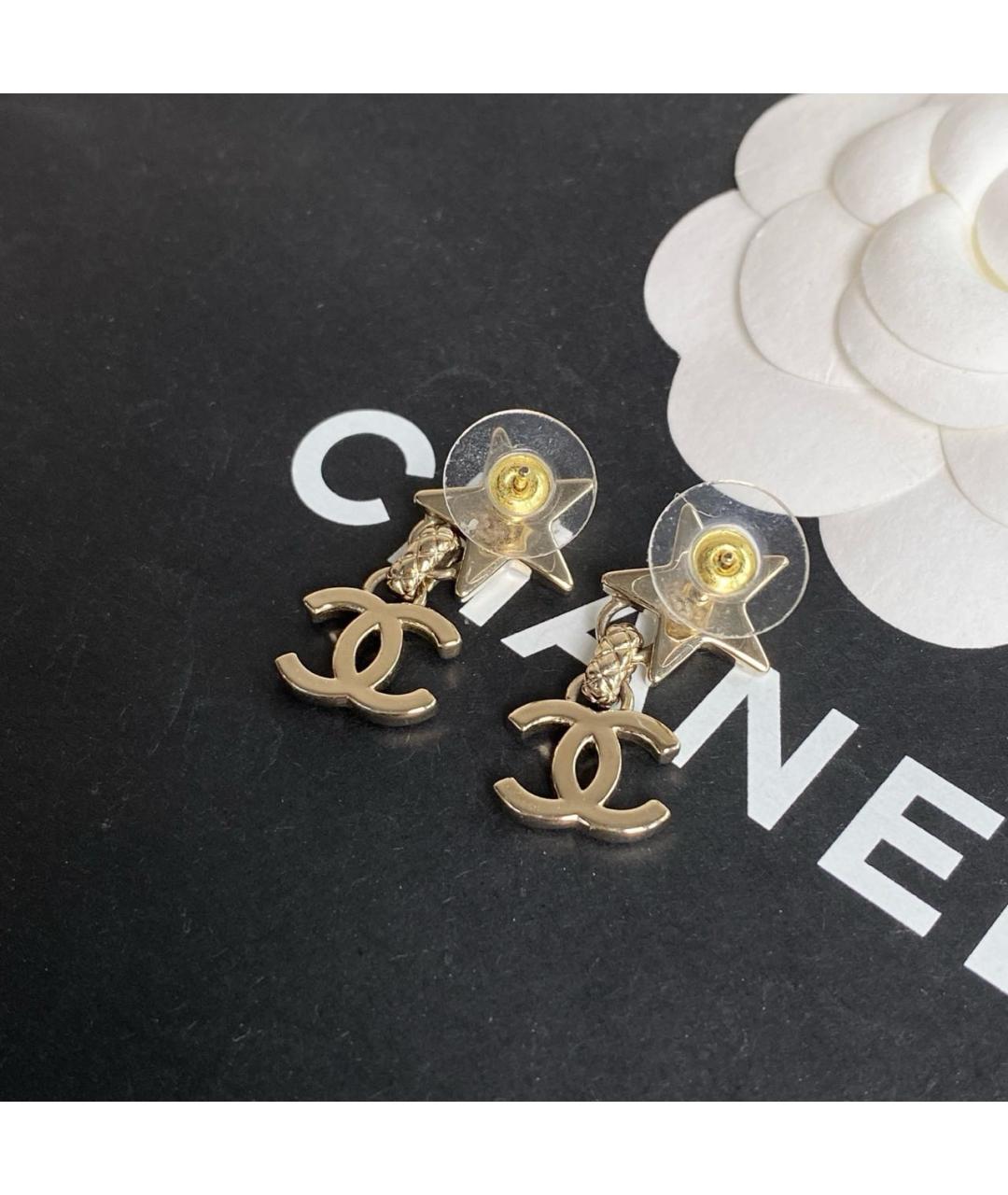 CHANEL Золотые серьги, фото 5