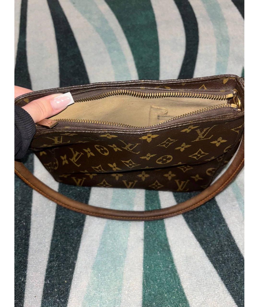 LOUIS VUITTON Коричневая сумка с короткими ручками из лакированной кожи, фото 2