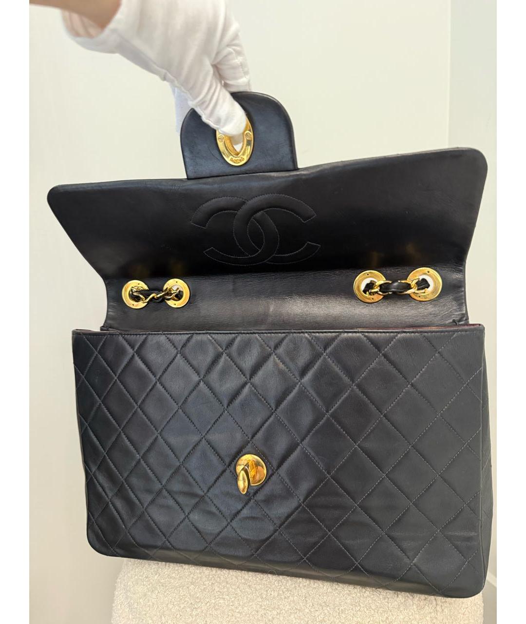 CHANEL Черная кожаная сумка через плечо, фото 6