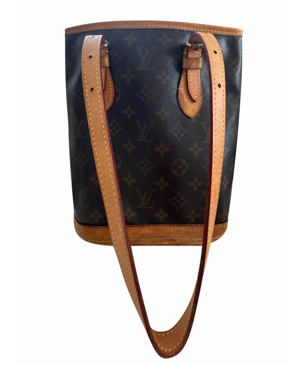 LOUIS VUITTON Коричневая кожаная сумка тоут, фото 1