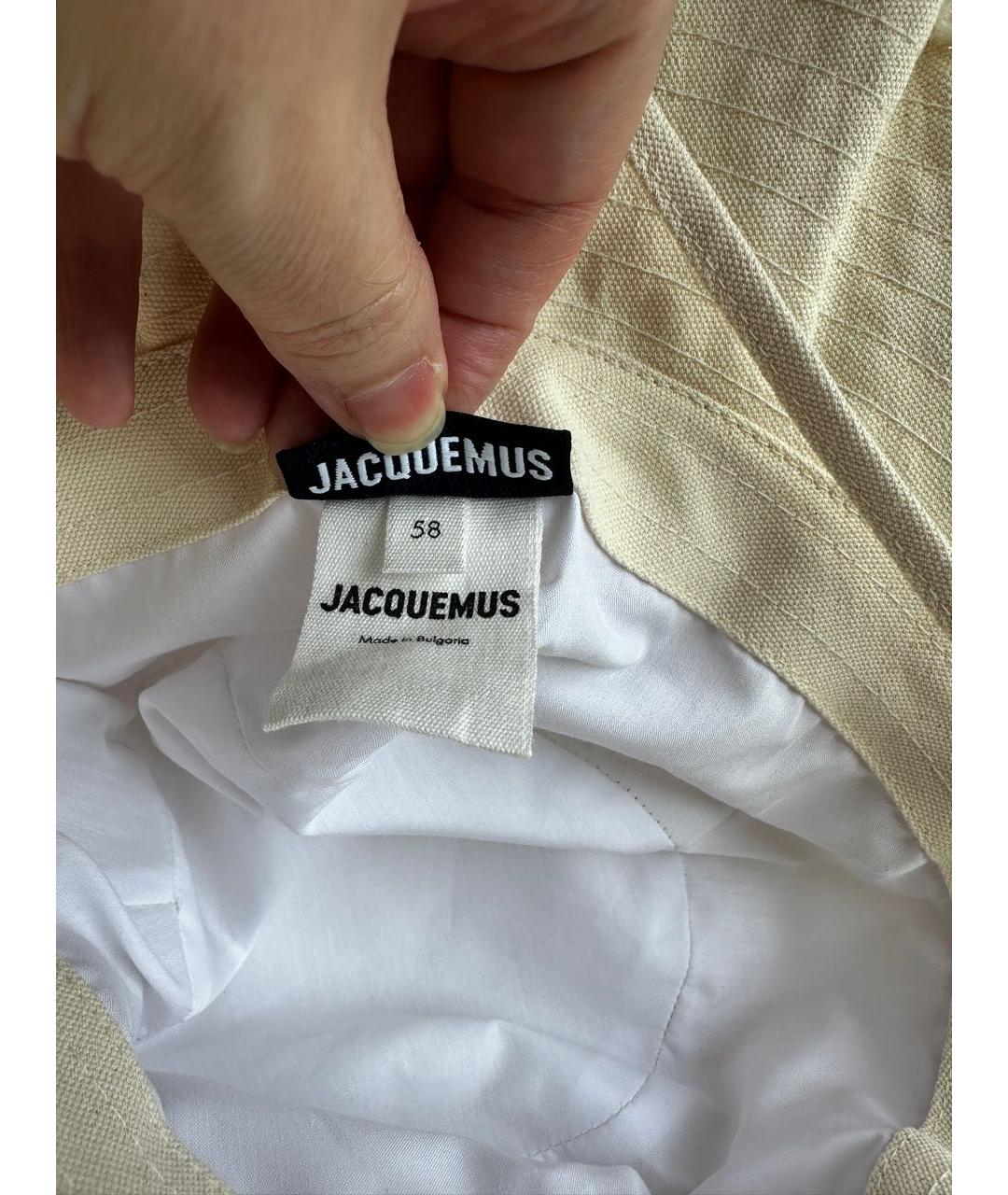JACQUEMUS Бежевая хлопковая панама, фото 2