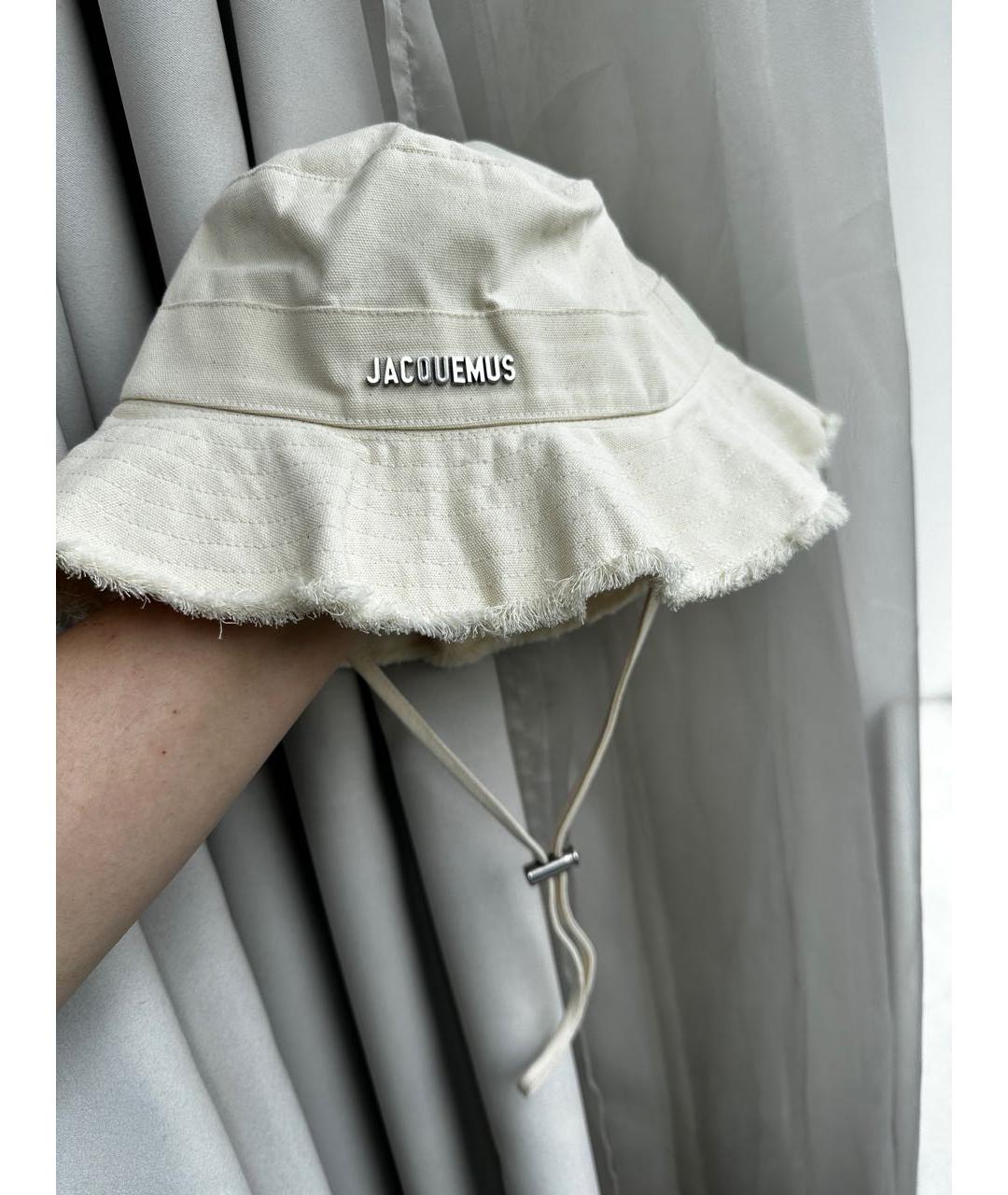 JACQUEMUS Бежевая хлопковая панама, фото 4