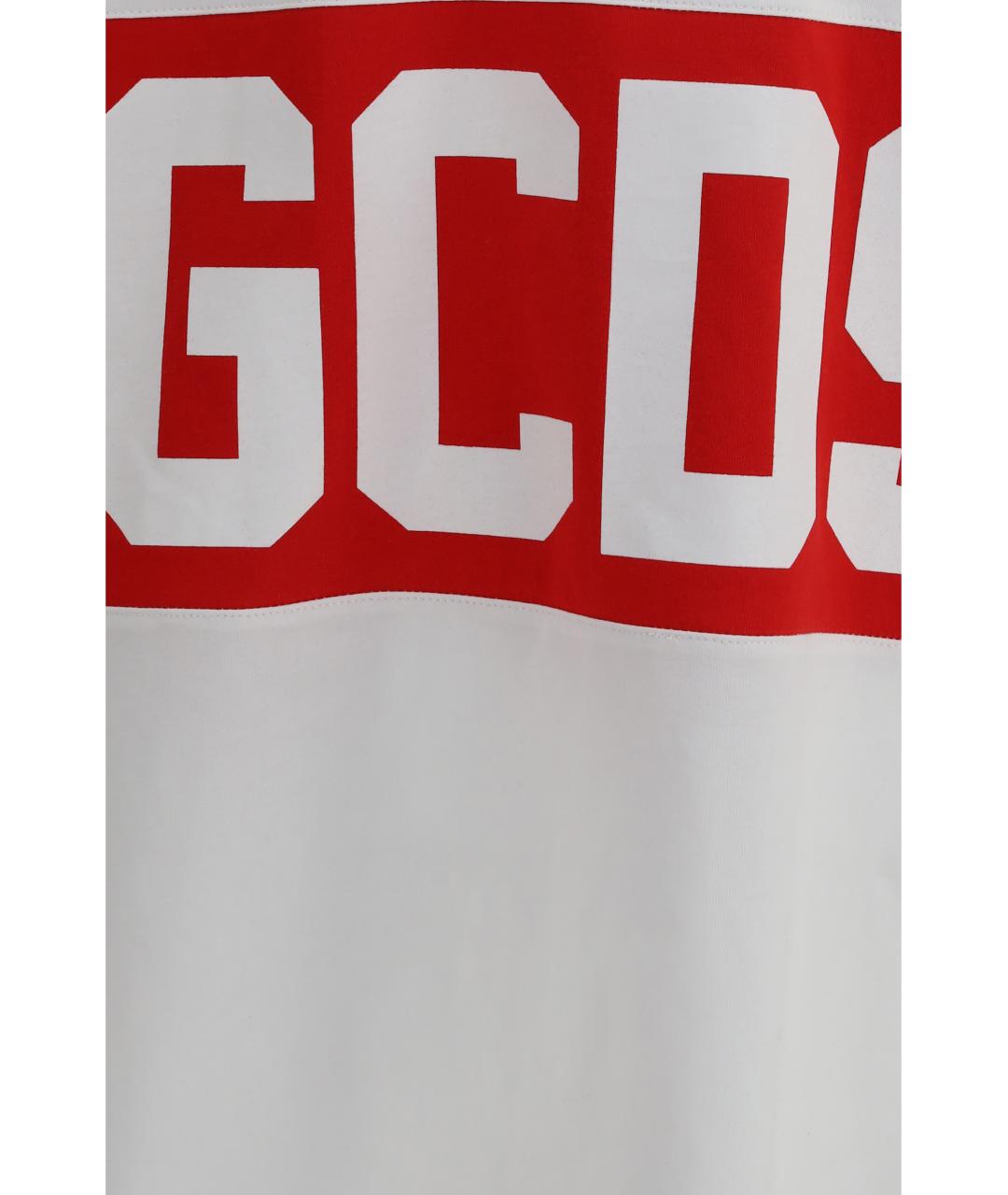 GCDS Белая хлопковая футболка, фото 3