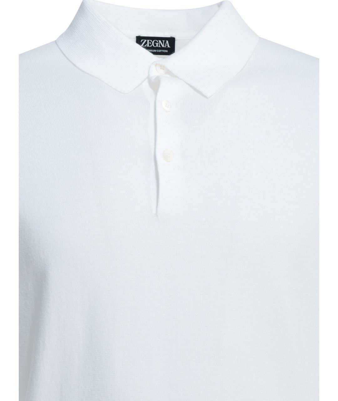ZEGNA Белая хлопковая футболка, фото 3