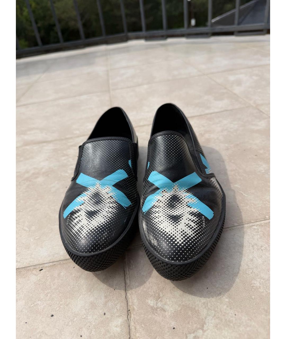 PRADA Черные кожаные лоферы, фото 2
