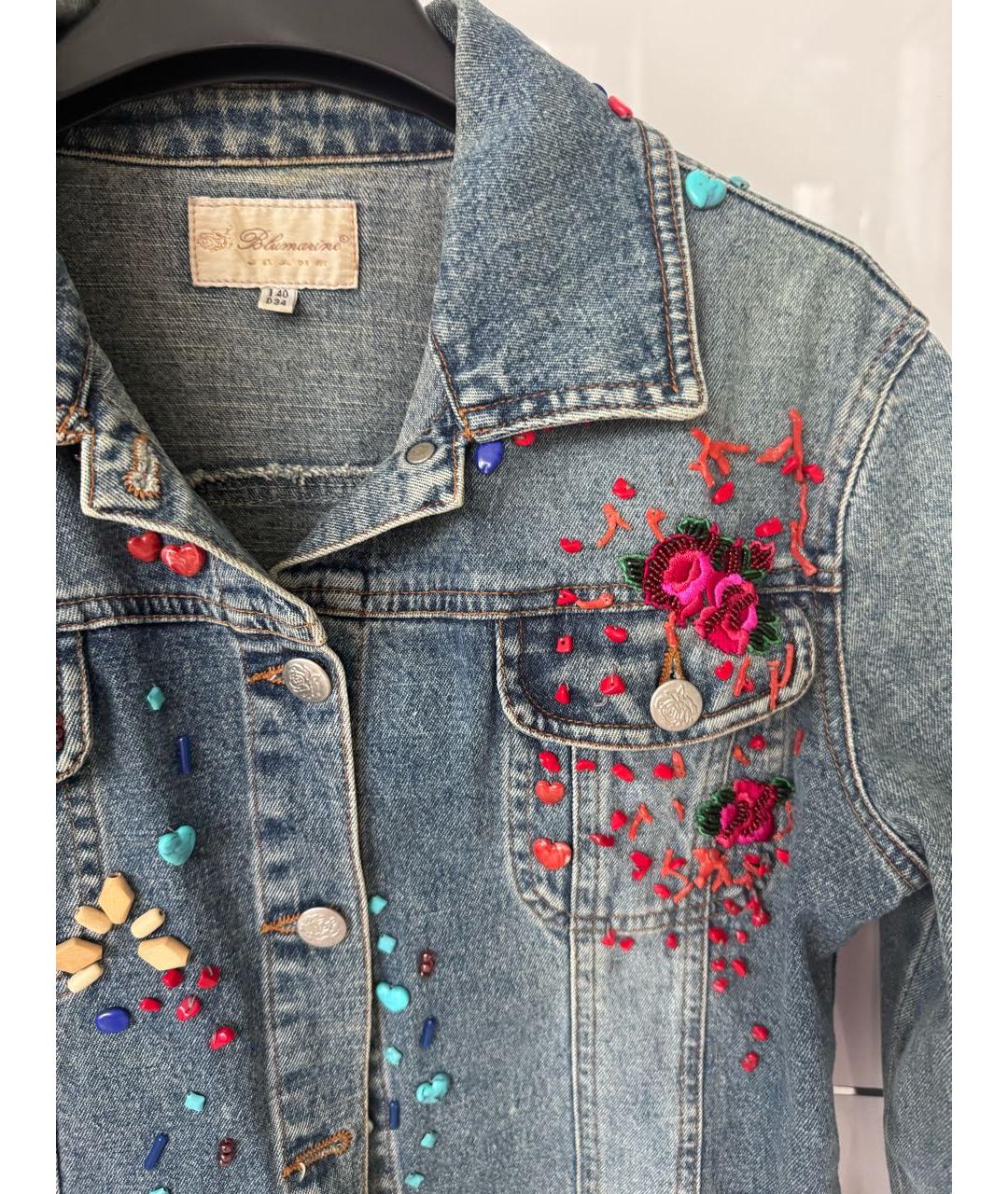 BLUMARINE Голубая деним куртка, фото 6