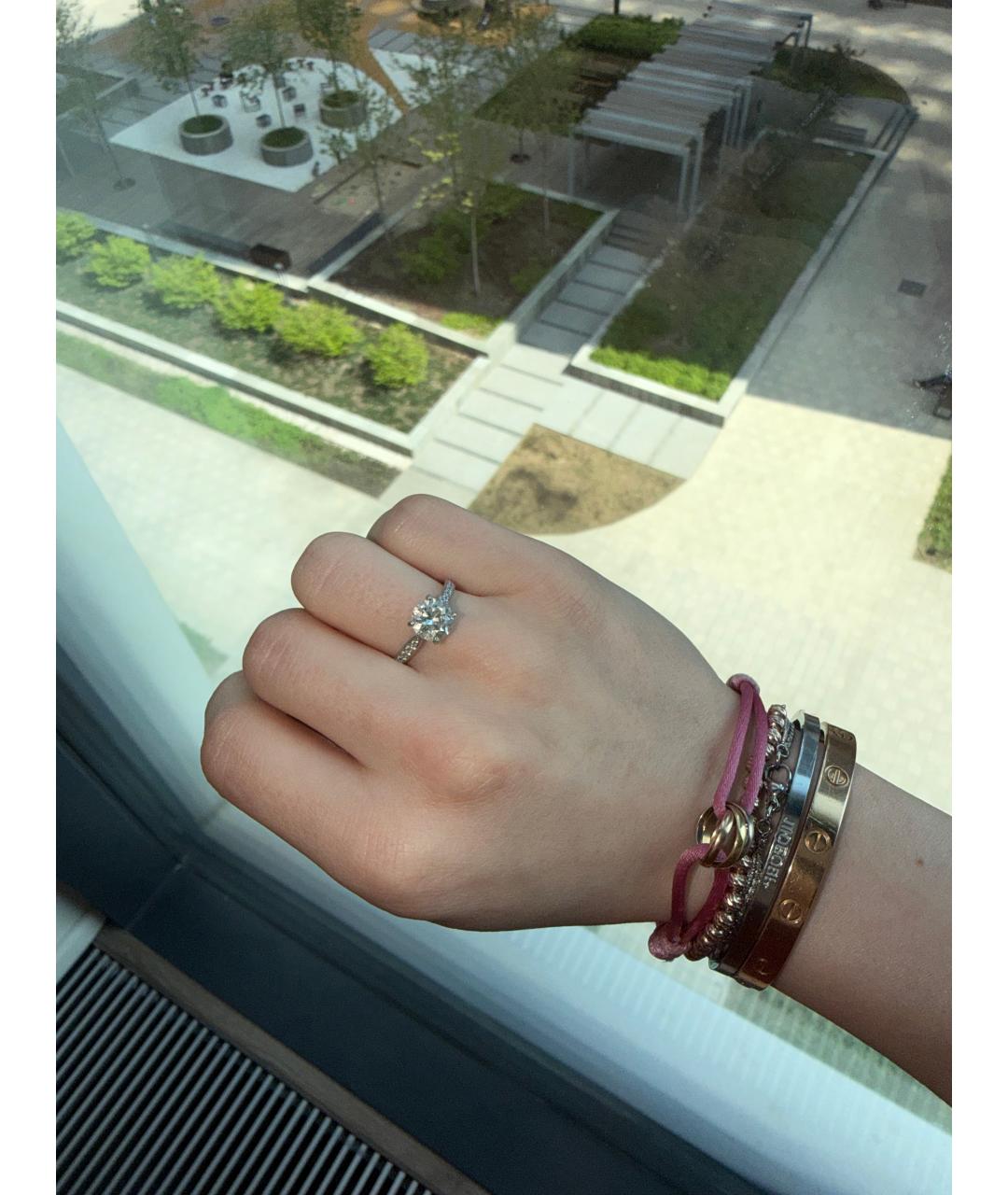 TIFFANY&CO Белое платиновое кольцо, фото 2