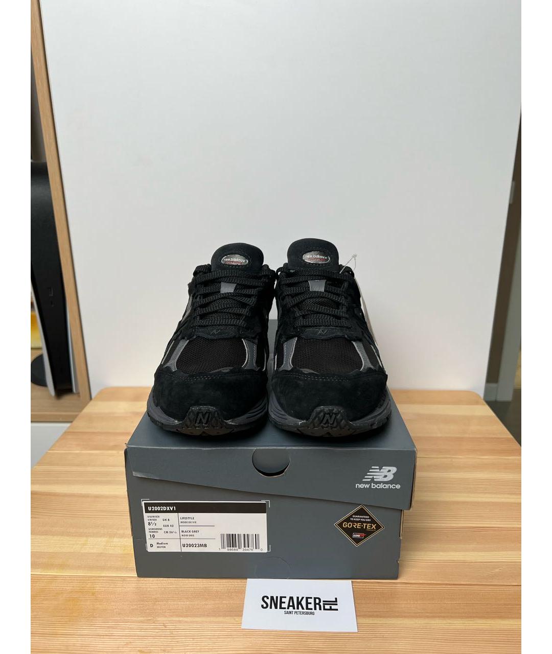 NEW BALANCE Черные замшевые низкие кроссовки / кеды, фото 2