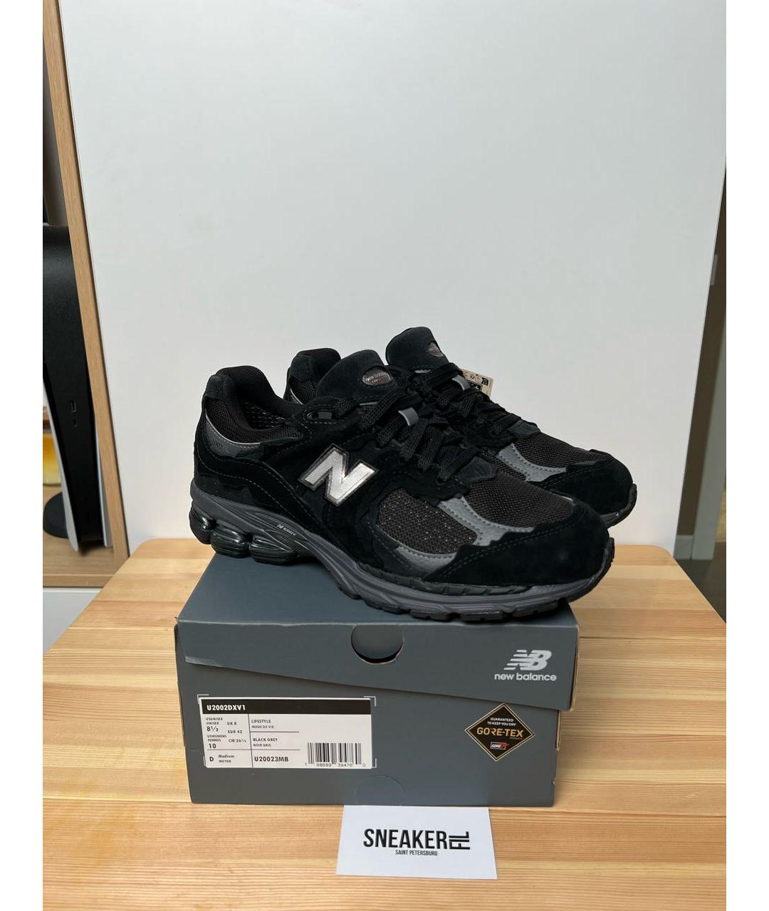 NEW BALANCE Черные замшевые низкие кроссовки / кеды, фото 3