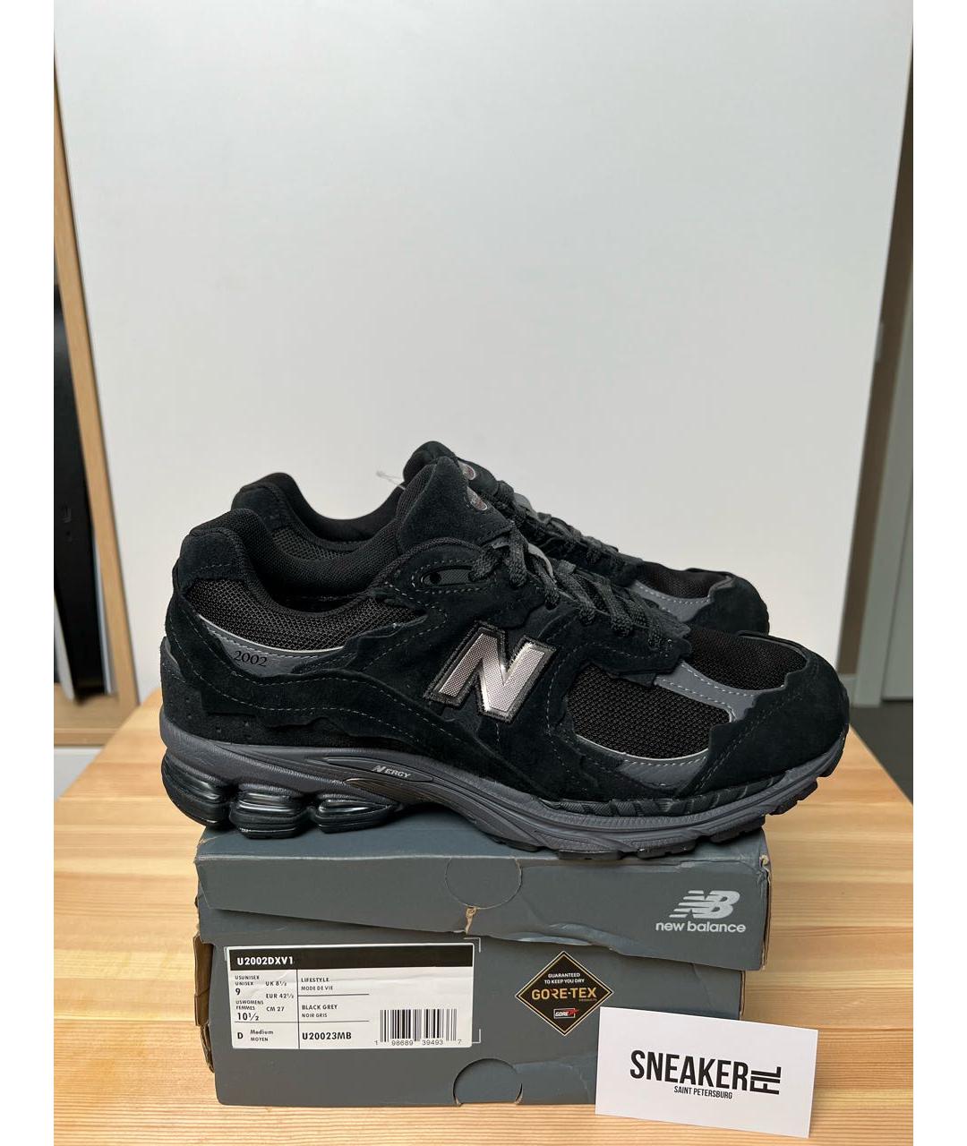 NEW BALANCE Черные замшевые низкие кроссовки / кеды, фото 3