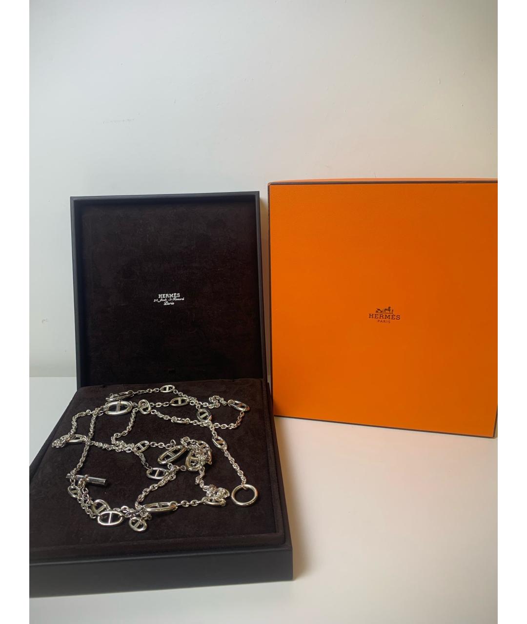 HERMES Серебряное серебряное колье, фото 2