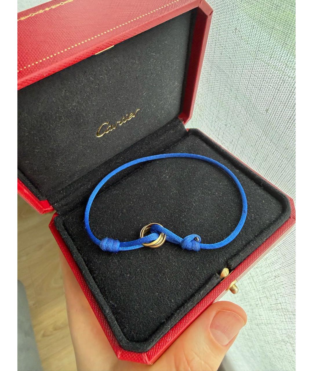CARTIER Синий браслет из желтого золота, фото 3