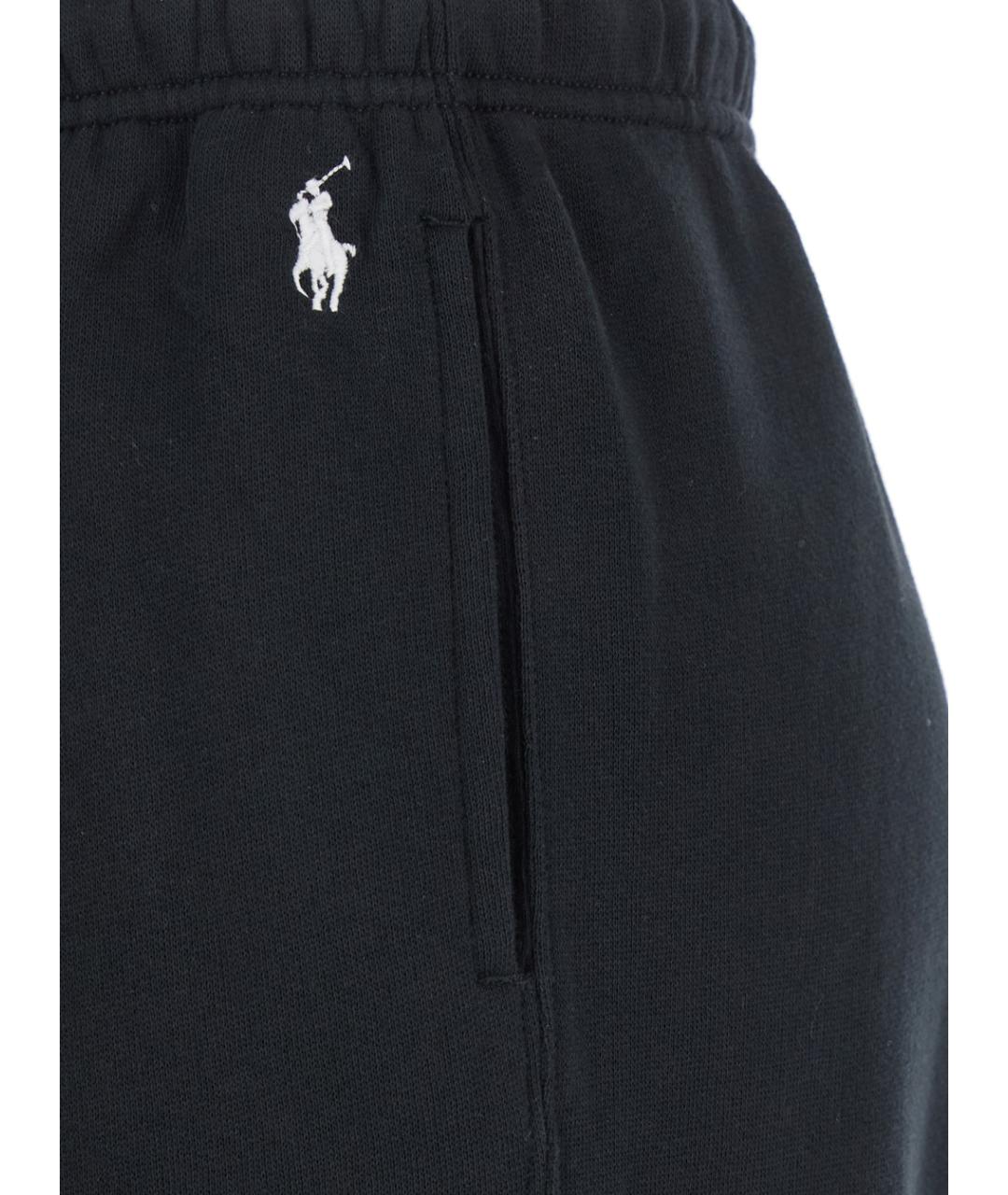 POLO RALPH LAUREN Черные хлопковые прямые брюки, фото 3