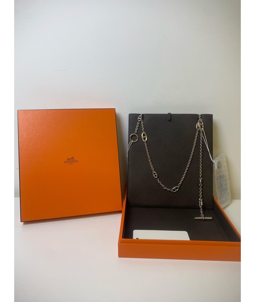 HERMES Серебряное серебряное колье, фото 2