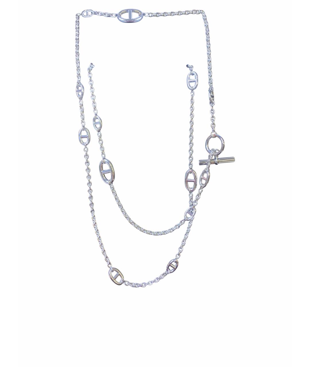 HERMES Серебряное серебряное колье, фото 1