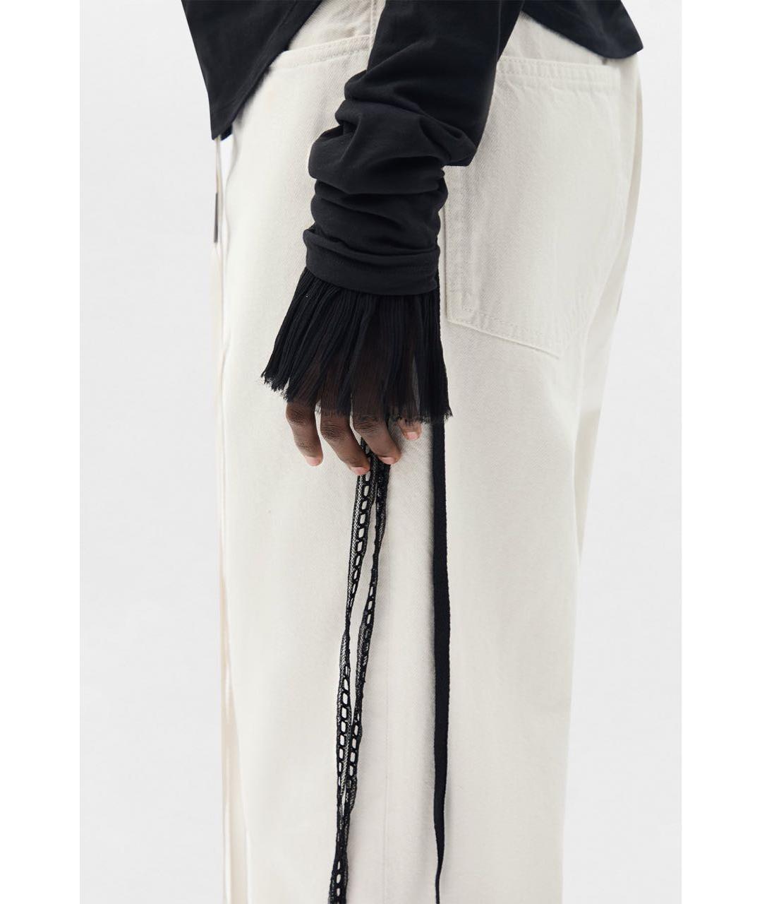 ANN DEMEULEMEESTER Черные шелковые митенки, фото 2