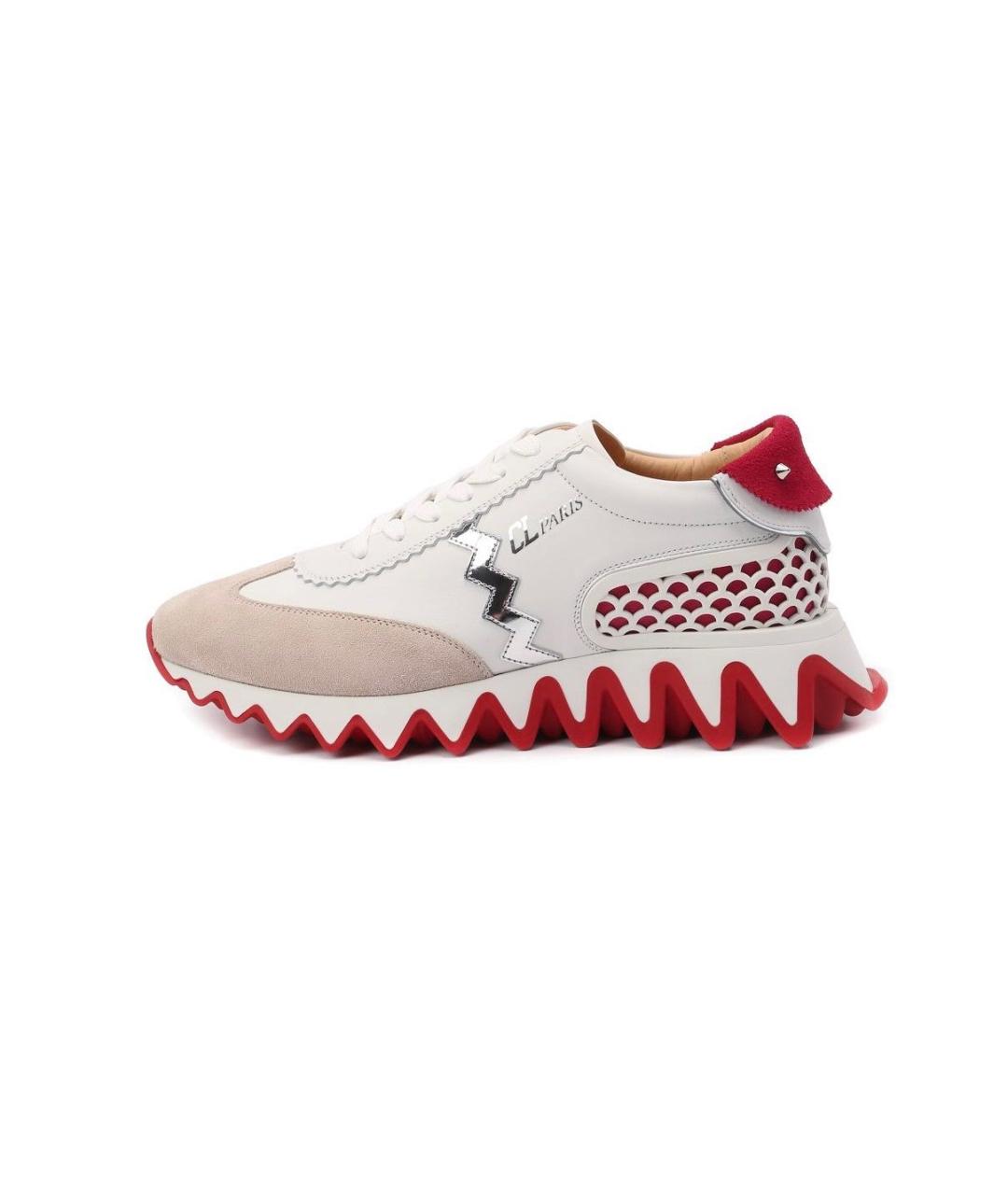 CHRISTIAN LOUBOUTIN Белые кожаные кеды, фото 9