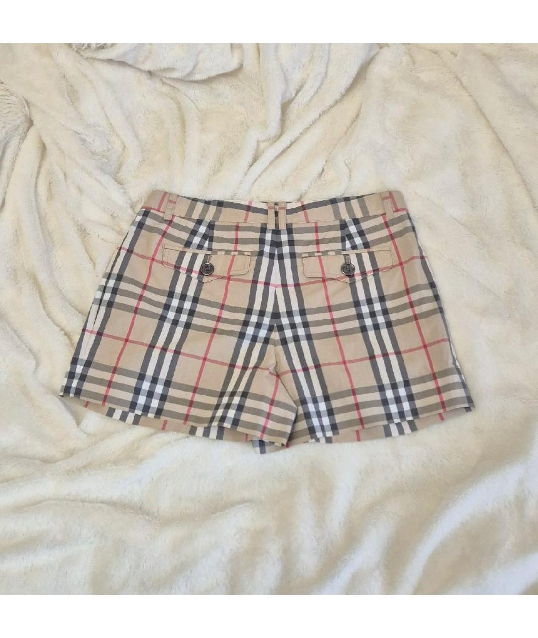 BURBERRY Бежевые хлопковые шорты, фото 2