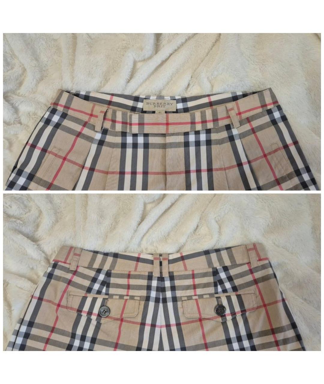 BURBERRY Бежевые хлопковые шорты, фото 4