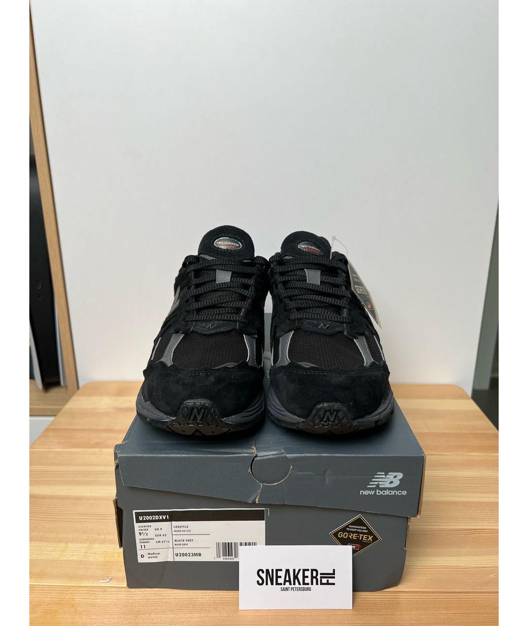 NEW BALANCE Черные замшевые низкие кроссовки / кеды, фото 2