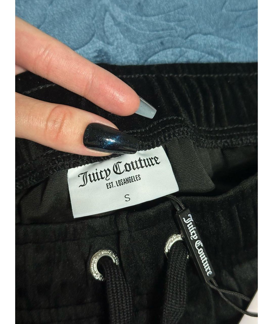 JUICY COUTURE Черный велюровый костюм с брюками, фото 4