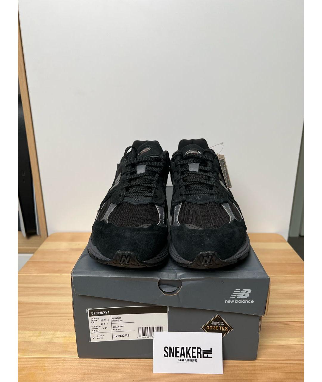 NEW BALANCE Черные замшевые низкие кроссовки / кеды, фото 2