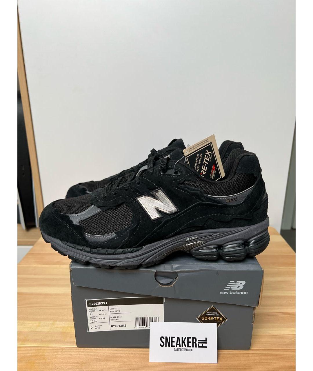 NEW BALANCE Черные замшевые низкие кроссовки / кеды, фото 3