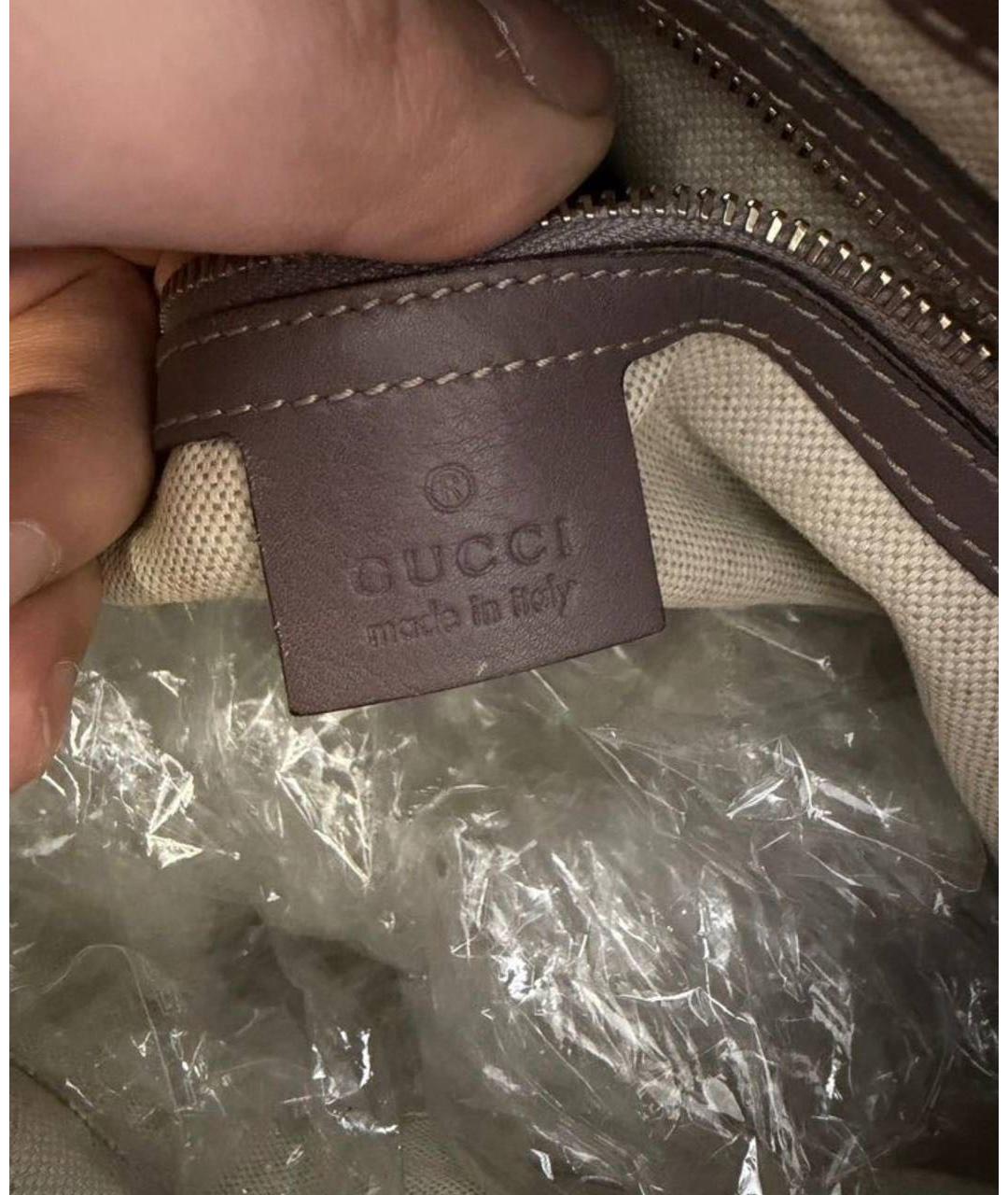 GUCCI Бордовая кожаная сумка через плечо, фото 3