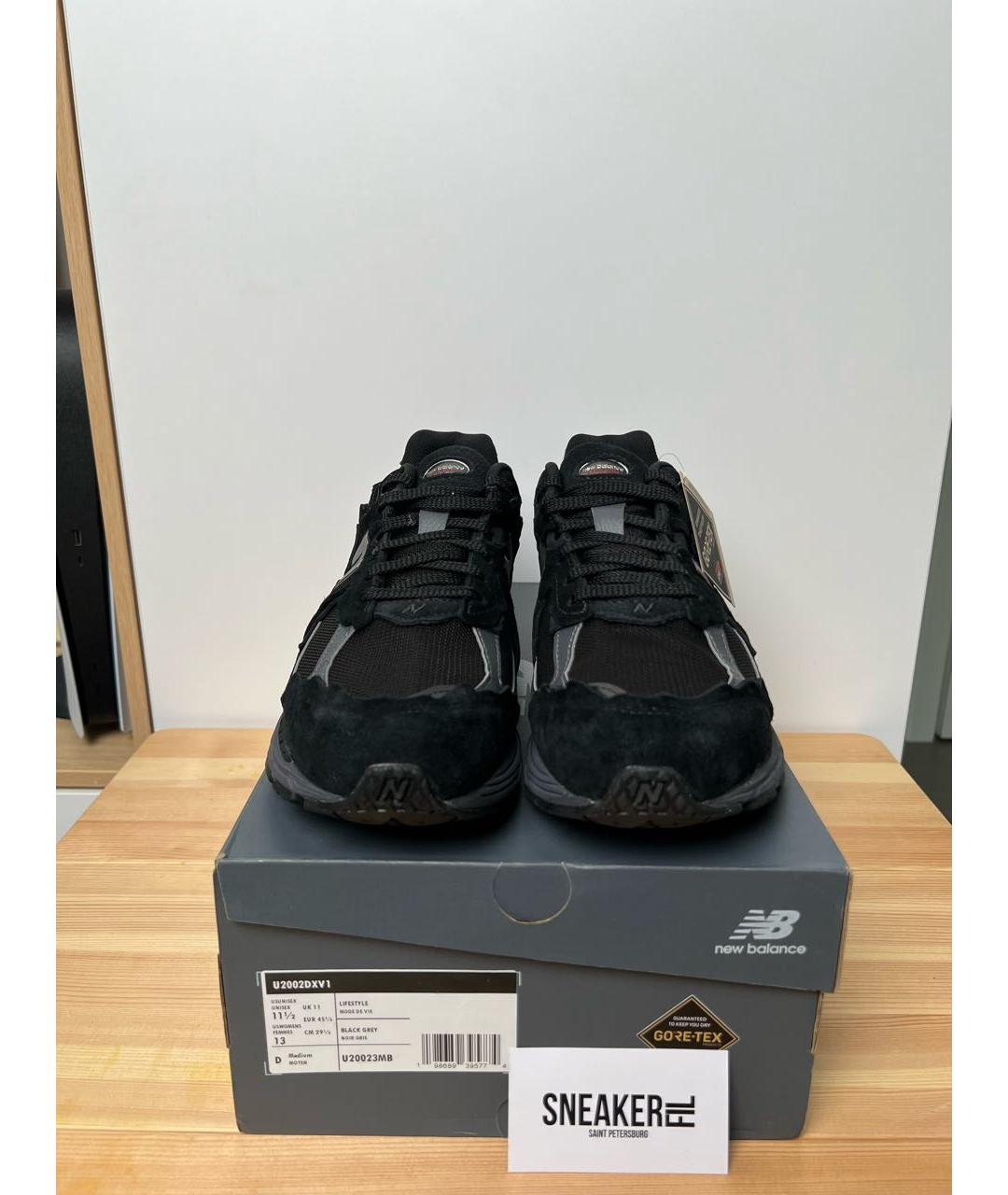 NEW BALANCE Черные замшевые низкие кроссовки / кеды, фото 2