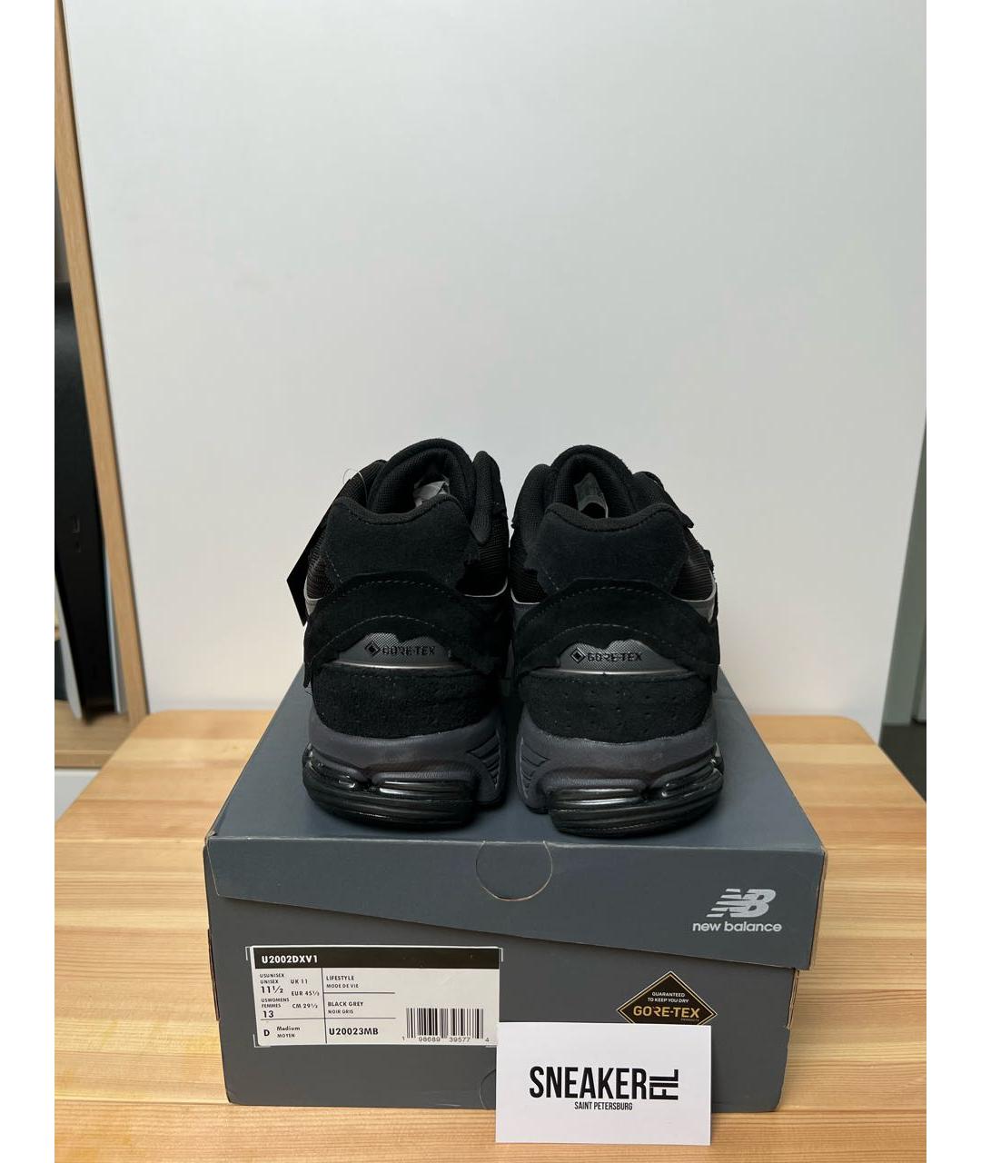 NEW BALANCE Черные замшевые низкие кроссовки / кеды, фото 4