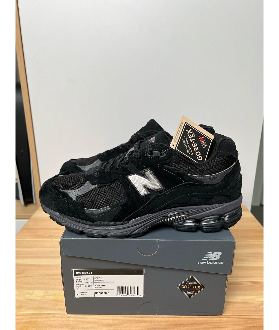 NEW BALANCE Черные замшевые низкие кроссовки / кеды, фото 3