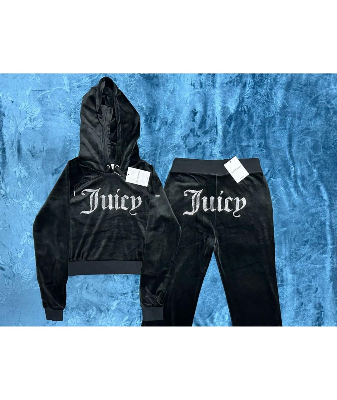 JUICY COUTURE Черный велюровый костюм с брюками, фото 5