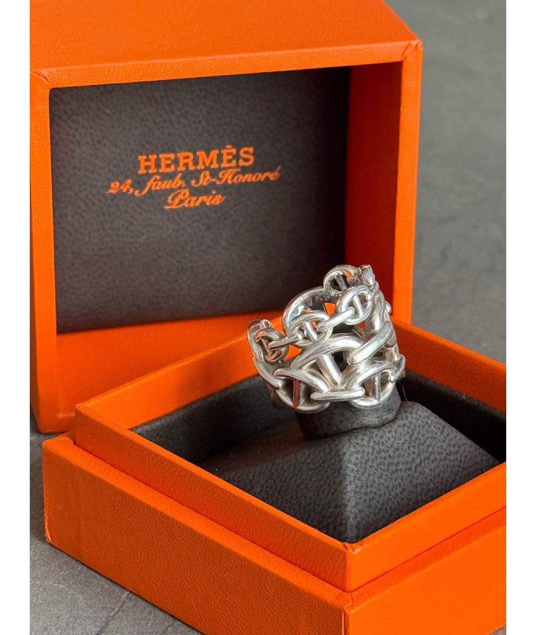 HERMES Серебряное серебряное кольцо, фото 2